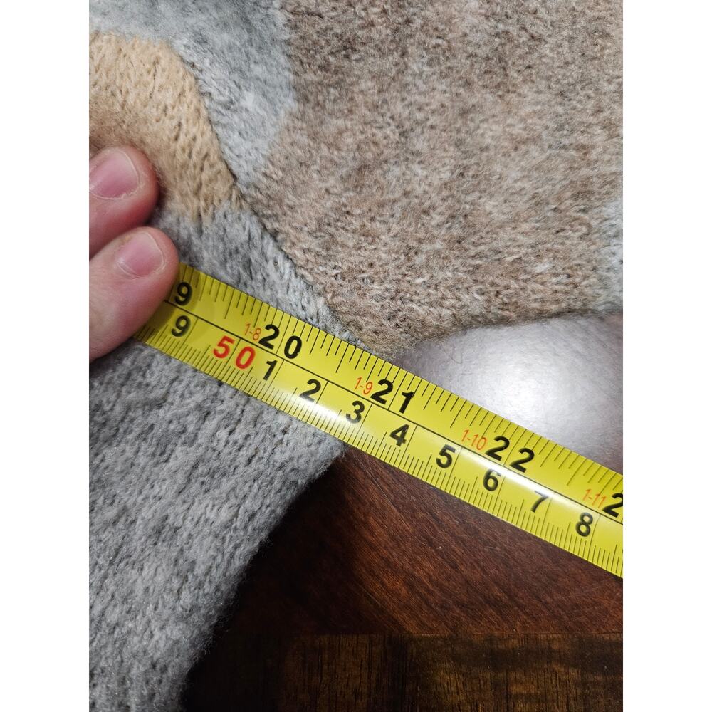 THML Anthropologie Camo Sweater Size M Gray Beige Brown Pullover - Picture 4 of 6